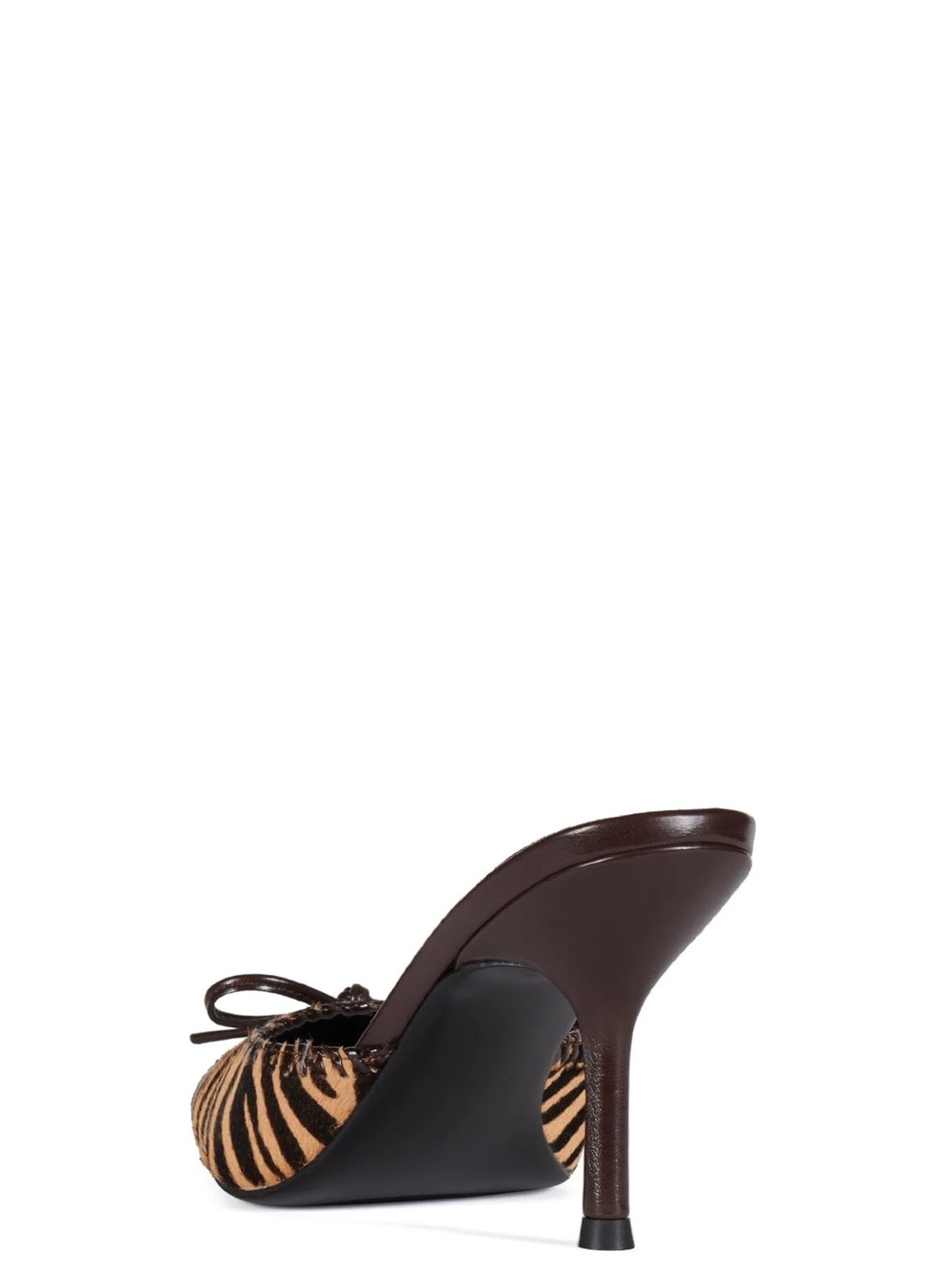 Jeffrey Campbell Clara B-F Tan Brown Zebra-Print Pointed Mule Heel $195 Nib - Picture 3 of 13